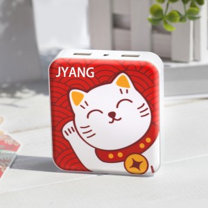 Zasilacz mobilny Lucky Cat smukły kompaktowy skarb ładujący 10000mAh Śliczne ładowanie przez telefon Mini cartoon